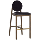 Orabell Leather Barstool, Abbington Black