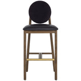 Orabell Leather Barstool, Abbington Black