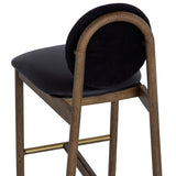 Orabell Leather Barstool, Abbington Black