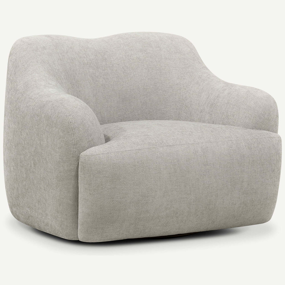 Orla Swivel Chair, Light Grey