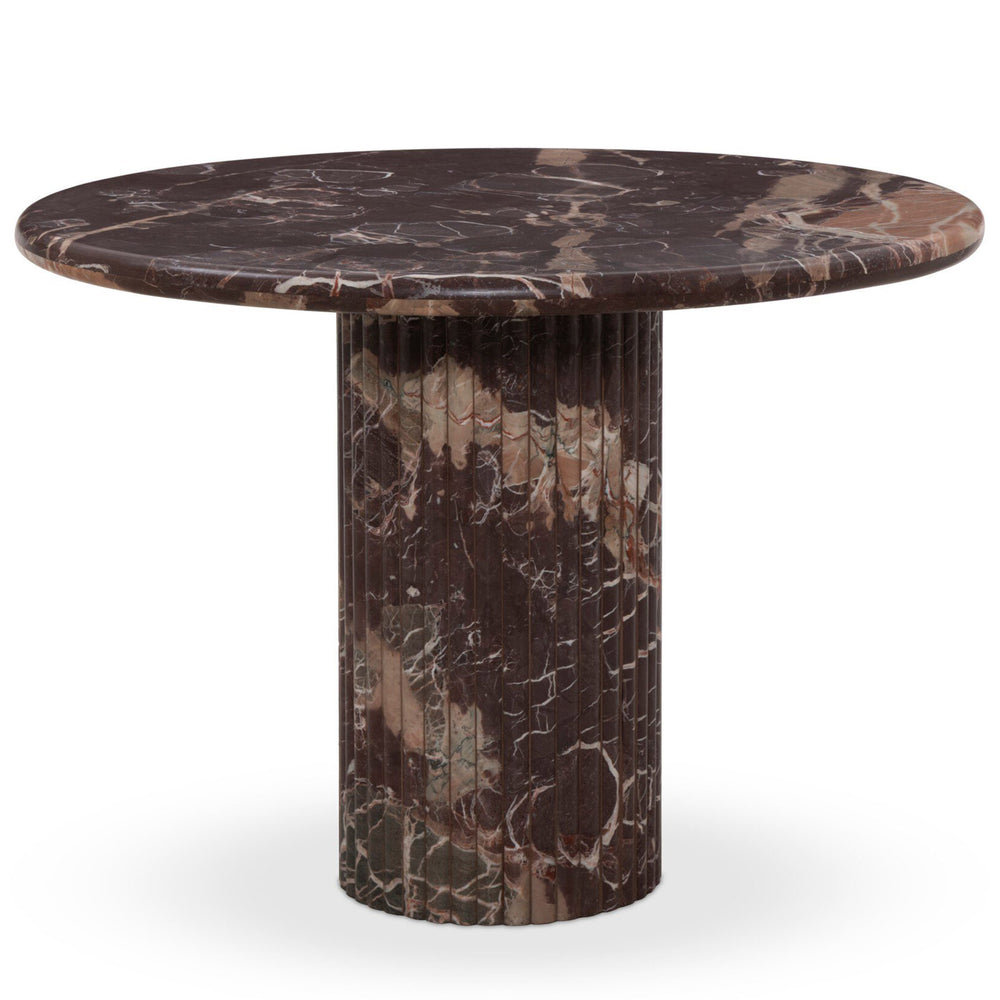 Oranda 42" Round Dining Table, Merlot Marble by Four Hands-Furniture - Dining-High Fashion Home