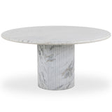 Oranda 60" Round Dining Table, White Marble by Four Hands-Furniture - Dining-High Fashion Home