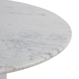 Oranda 60" Round Dining Table, White Marble by Four Hands-Furniture - Dining-High Fashion Home