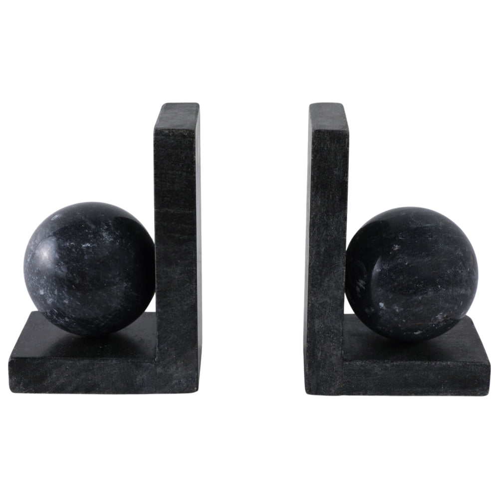 Orb Bookends, Black-Accessories-High Fashion Home