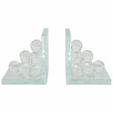Orb Bookends, Clear-Accessories-High Fashion Home