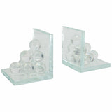 Orb Bookends, Clear-Accessories-High Fashion Home