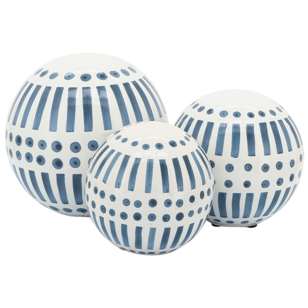 Orbs, Navy, Set of 3-Accessories-High Fashion Home