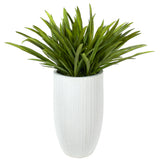 Orchid Leaves in Nell Planter, White-Accessories-High Fashion Home