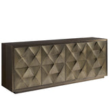 Origami Credenza, Antique Champagne-Furniture - Storage-High Fashion Home