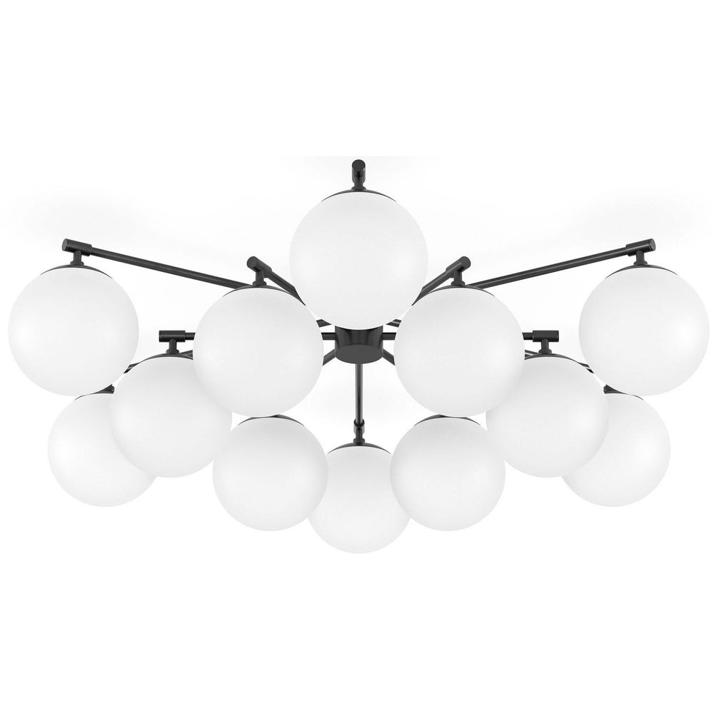 Orion Round Chandelier, Black Gunmetal-High Fashion Home