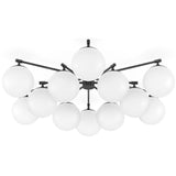 Orion Round Chandelier, Black Gunmetal-High Fashion Home