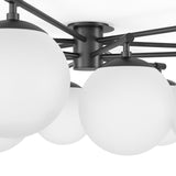 Orion Round Chandelier, Black Gunmetal-High Fashion Home