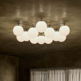 Orion Round Chandelier, Black Gunmetal-High Fashion Home