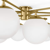 Orion Round Chandelier, Burnished Brass-Lighting-High Fashion Home