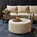 Orlan Outdoor Coffee Table, Pure Terrazzo-Furniture - Accent Tables-High Fashion Home