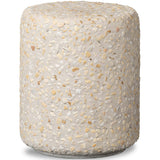 Orlan Outdoor End Table, Pure Terrazzo-High Fashion Home