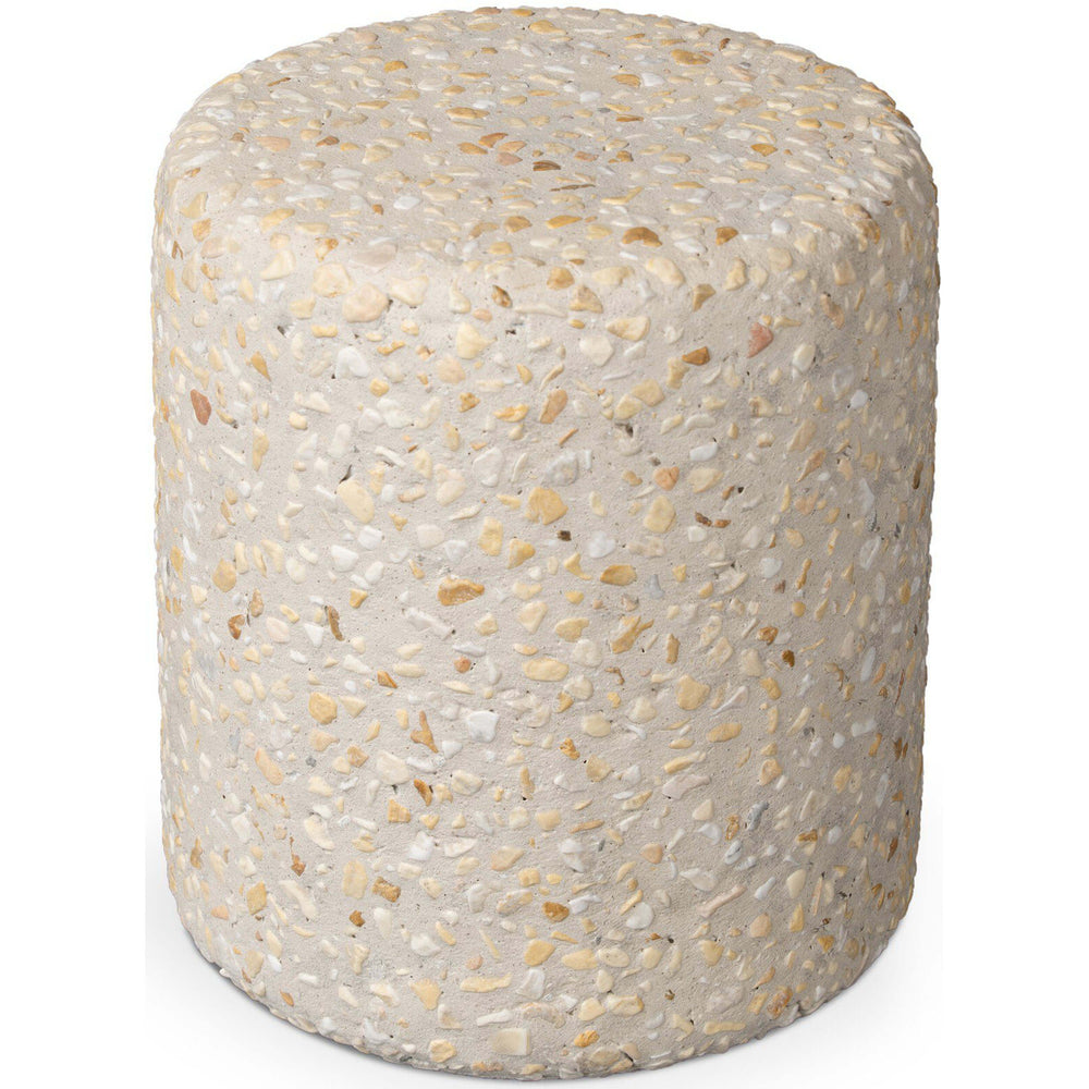 Orlan Outdoor End Table, Pure Terrazzo-High Fashion Home