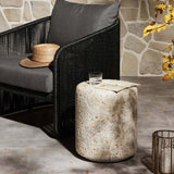 Orlan Outdoor End Table, Pure Terrazzo