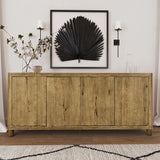 Orlando 4 Door Buffet, Light Brown-Furniture - Storage-High Fashion Home
