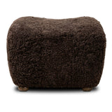 Oslo Ottoman, Cocoa Shearling by Amber Lewis x Four Hands