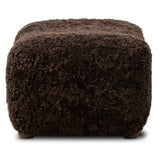 Oslo Ottoman, Cocoa Shearling by Amber Lewis x Four Hands