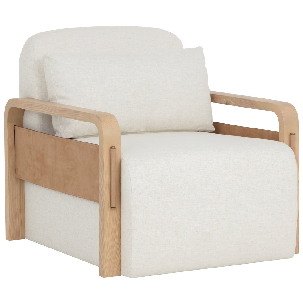 Otso Swivel Chair, Geralt Linen/Nubuck Tan-Furniture - Chairs-High Fashion Home