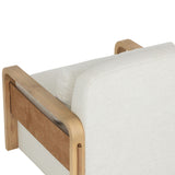 Otso Swivel Chair, Geralt Linen/Nubuck Tan-Furniture - Chairs-High Fashion Home