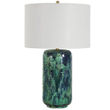 Out Of The Blue Table Lamp, Green-Lighting-High Fashion Home