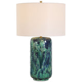 Out Of The Blue Table Lamp, Green-Lighting-High Fashion Home
