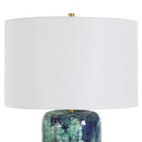 Out Of The Blue Table Lamp, Green-Lighting-High Fashion Home
