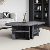 Oval Coffee Table, Gray