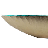 Oval Enamel Bowl, Blue/Gold, Set of 2-Accessories-High Fashion Home