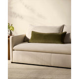 Liza Lumbar Pillow, Dark Green