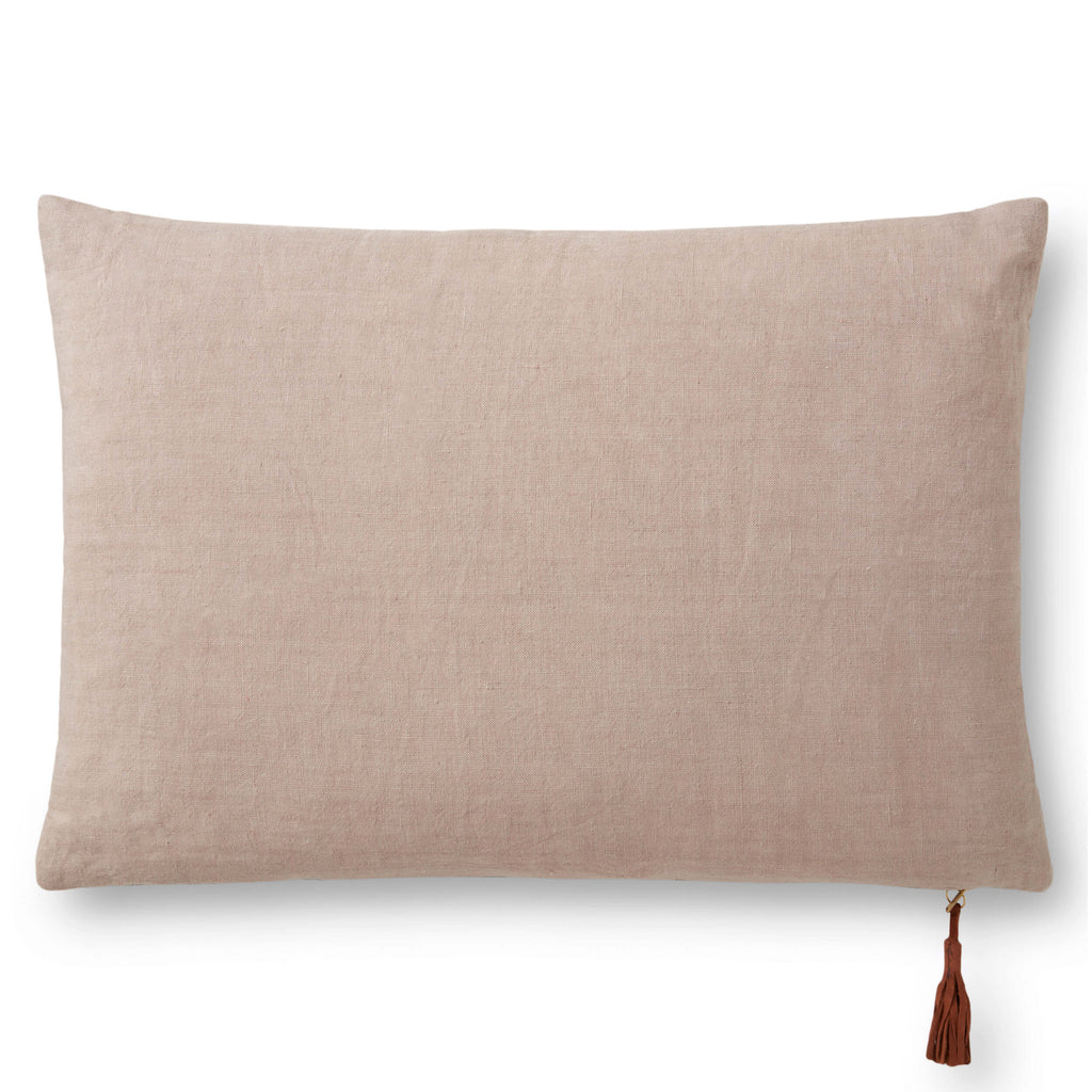Magnolia Home by Joanna Gaines x Loloi Lumbar Pillow, Moss/Beige High