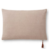 Magnolia Home by Joanna Gaines x Loloi Lumbar Pillow, Moss/Beige