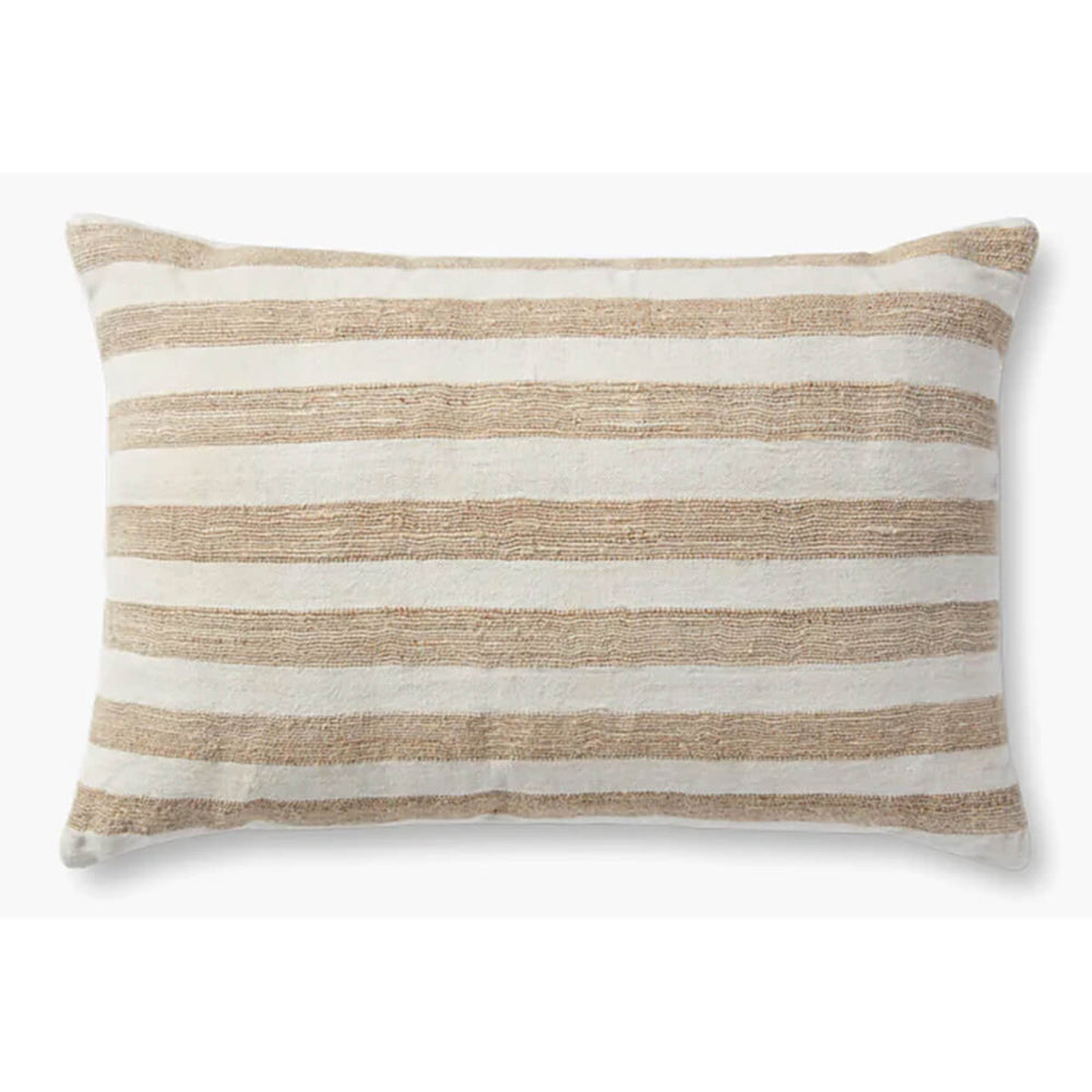 Magnolia Home by Joanna Gaines x Loloi Mira Lumbar Pillow, Natural/Ivory-High Fashion Home