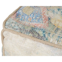 Loloi Cube Pouf LPF0031, Blue/Multi