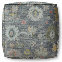 Loloi Pouf LPF0034, Charcoal/Multi