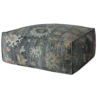 Loloi Pouf LPF0034, Charcoal/Multi