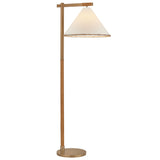 Stoney Floor Lamp, Patina Brass