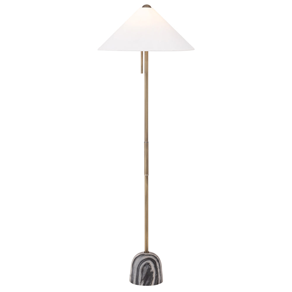Millbrae Floor Lamp, Patina Brass