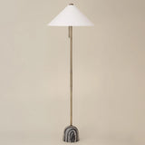 Millbrae Floor Lamp, Patina Brass