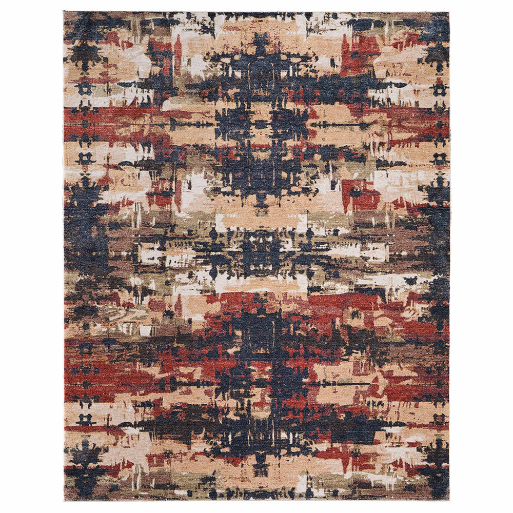 Feizy Rug Pearson 39SQF, Dark Blue/Rust-Rugs1-High Fashion Home