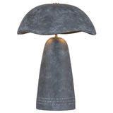 Soloma Table Lamp, Patina Brass/Ceramic Artisan Ash