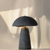 Soloma Table Lamp, Patina Brass/Ceramic Artisan Ash