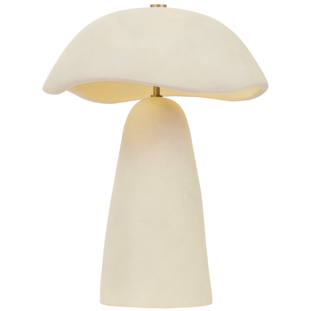 Soloma Table Lamp, Patina Brass/Ceramic Artisan White