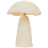 Soloma Table Lamp, Patina Brass/Ceramic Artisan White