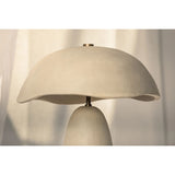 Soloma Table Lamp, Patina Brass/Ceramic Artisan White