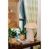 Soloma Table Lamp, Patina Brass/Ceramic Artisan White