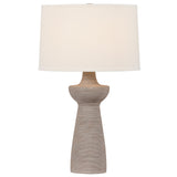 Osgood Table Lamp, Patina Brass/Ceramic Raked Sand